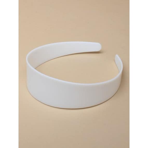 White Plastic Headband Core Hair Band Alice Band Millinery Part 4 sizes