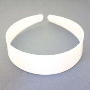 2.5cm HEADBAND CORE WHITE PLASTIC ALICE BAND HAIR BAND FORMER FOR OWN DESIGNS