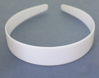 2,5 cm HOOFDBAND CORE (Pack van 12) witte plastic aliceband midden, haarband vormer voor uw eigen ontwerpen. Post gratis voor Britse bestellingen.
