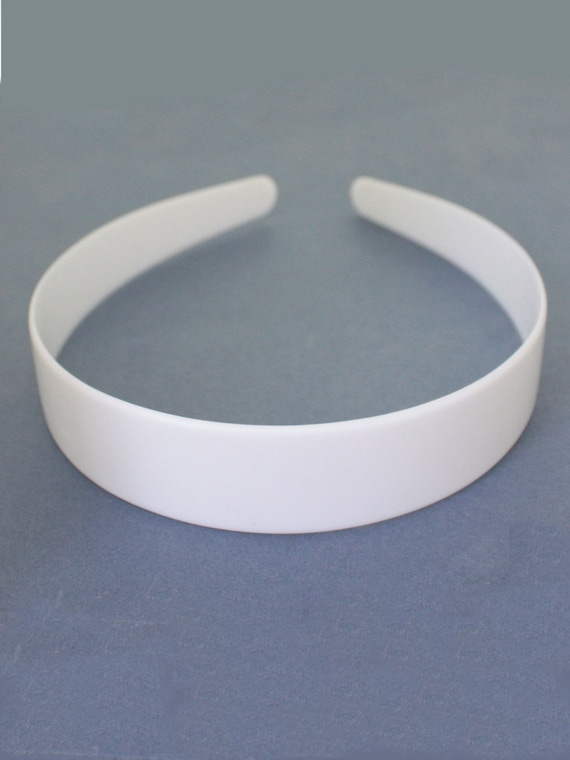 White Plastic Headband Core, DIY Hairband Blanks 2.5cm (Pack of 12) Post Free for UK orders