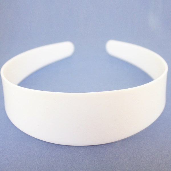 NUCLEO FASCIA DA 4 cm (confezione da 12) centro aliceband in plastica bianca, formatore per fascia per capelli per i tuoi disegni. Posta gratuita per gli ordini nel Regno Unito.