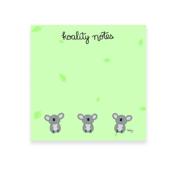 Koala Sticky Notes | Koality Notes | Koala Gifts | Cute Koala Sticky Notes | Koala lovers | Cute Koala gifts