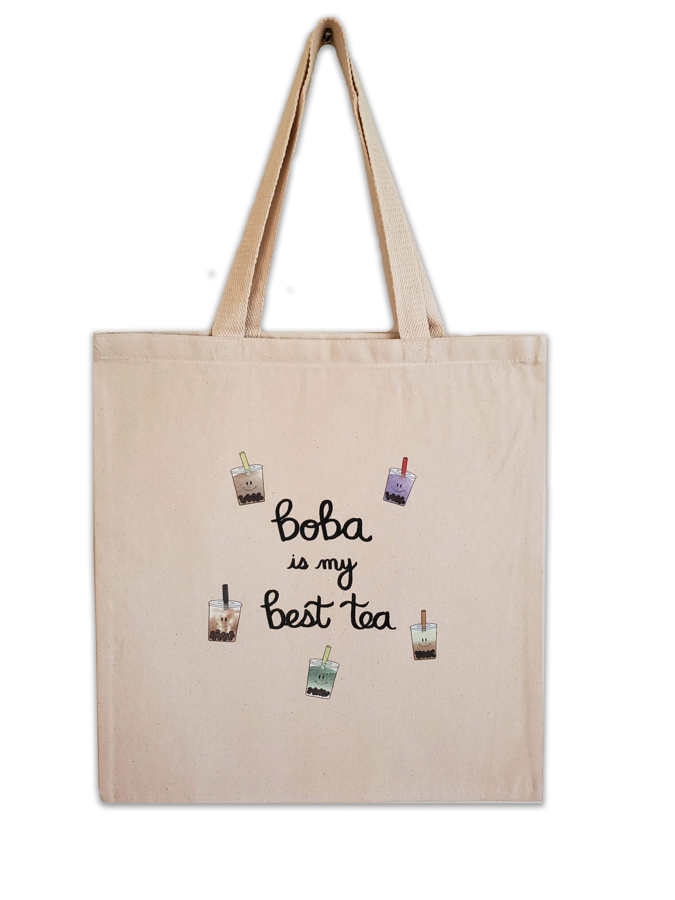 Boba Tote Bag Milk Tea Tote Bag Bubble Tea Tote Bag Cute Etsy