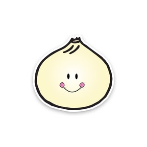 Dumpling Sticker | Cute Dumpling Vinyl Sticker | Dumpling Vinyl Sticker | Foodie Sticker | Laptop Sticker | Funny Sticker | XLB sticker