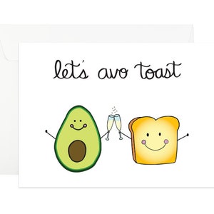 Avocado Toast Karte | Foodie Feier Karte | Lassen Sie uns Avo Toast | Herzlichen Glückwunsch Grußkarte | Avocado Toast Grußkarte