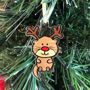 Otter Ornament | Otter Holiday Decoration | Otter Christmas Ornament | Otter Gift gift | Otter Holiday Decor | Cute Otter Christmas