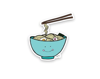 Ramen Sticker | Cute Ramen Vinyl Sticker | Ramen Vinyl Sticker | Foodie Sticker | Laptop Sticker | Japanese Food sticker