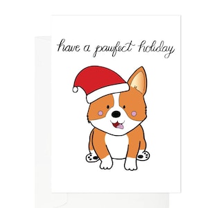 Corgi Christmas card | Dog Christmas Card | Have a Pawfect Holiday | Holiday card | Christmas Card | Christmas Dogs
