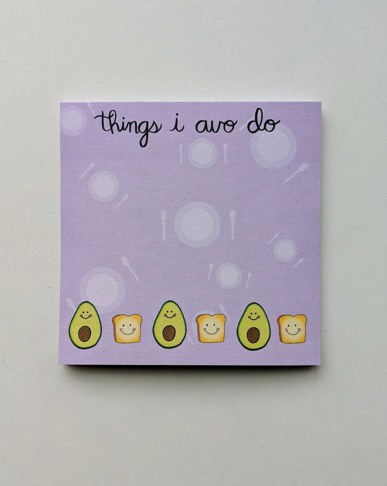 Avocado Sticky Notes | Things I Avo Do | Funny Office Supplies - Etsy
