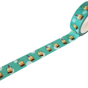 Boba Tea Washi Tape | Bubble Tea Washi Tape | Boba Washi Tape | Boba Tea Decorative Tape | Cute Milk Tea Washi Tape | Cute Boba Tea Gift