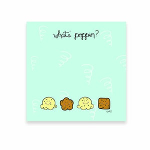 Hurricane Popcorn Sticky Notes | Furikake Popcorn Sticky Notes | Hawaiian Popcorn Sticky Notes | Funny Sticky Notes | Hawaii notepad
