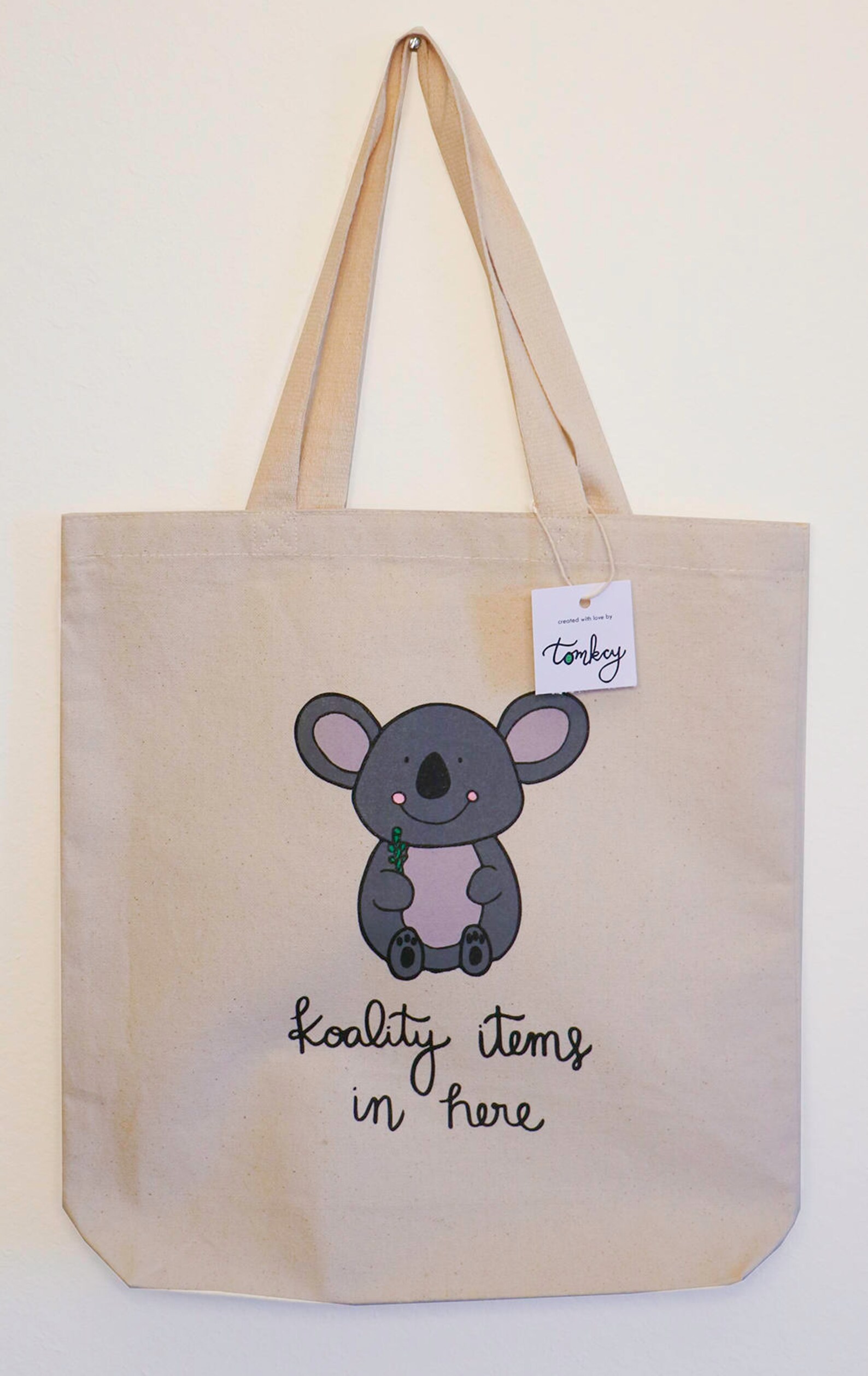 Koala Tote Bag Cute Tote Bag Funny Tote Bags Koala Bag Etsy