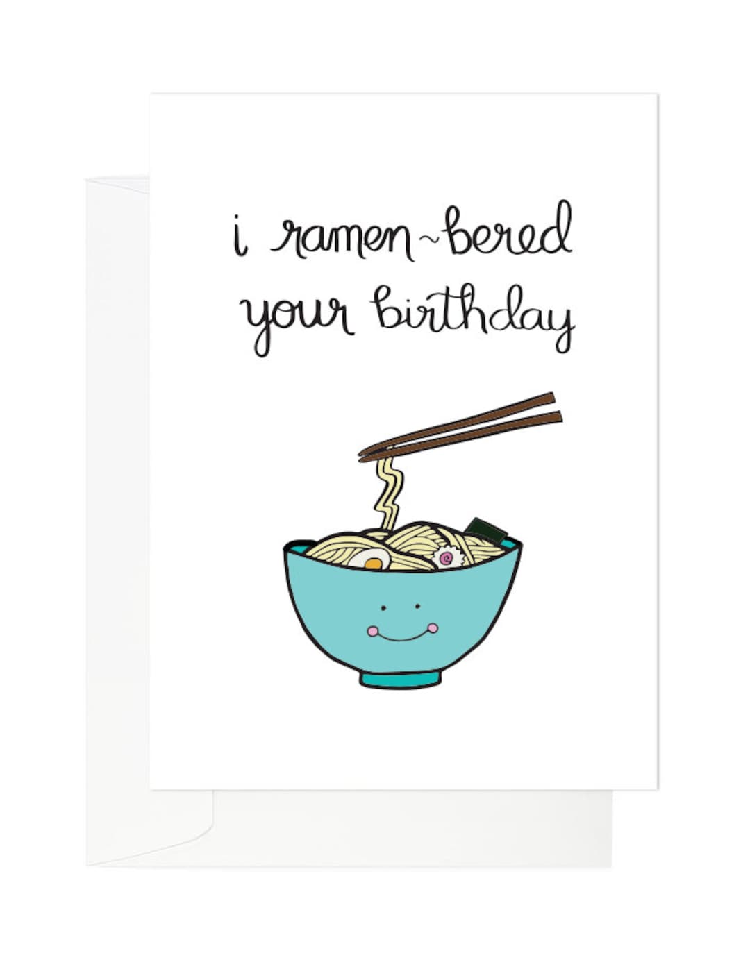 Ramen Birthday Card Foodie Birthday Card Japanese Food - Etsy