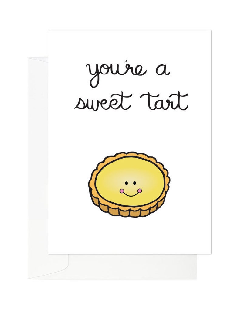 Anniversary Card Romance Egg Tart Card Lemon Tart Card Valentine/'s Day Card Sweet Tart Card Friendship Love