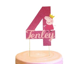 Peppa Pig Cake Topper, Peppa Pig Centerpiece, Cake Topper, Peppa Pig Birthday , Any Age
