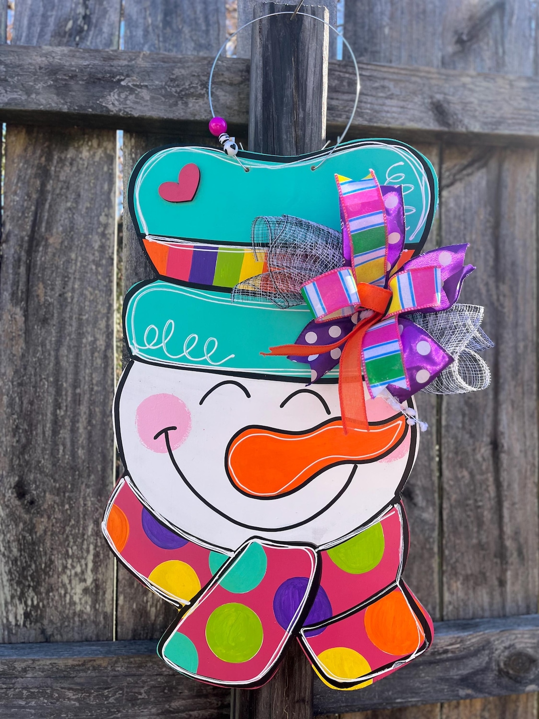 IN STOCK| Snowman Door Hanger - Etsy