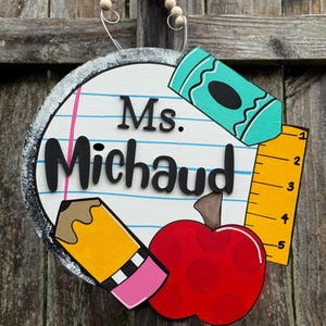 Notebook| Paper| Pencil| Crayon Door Hanger