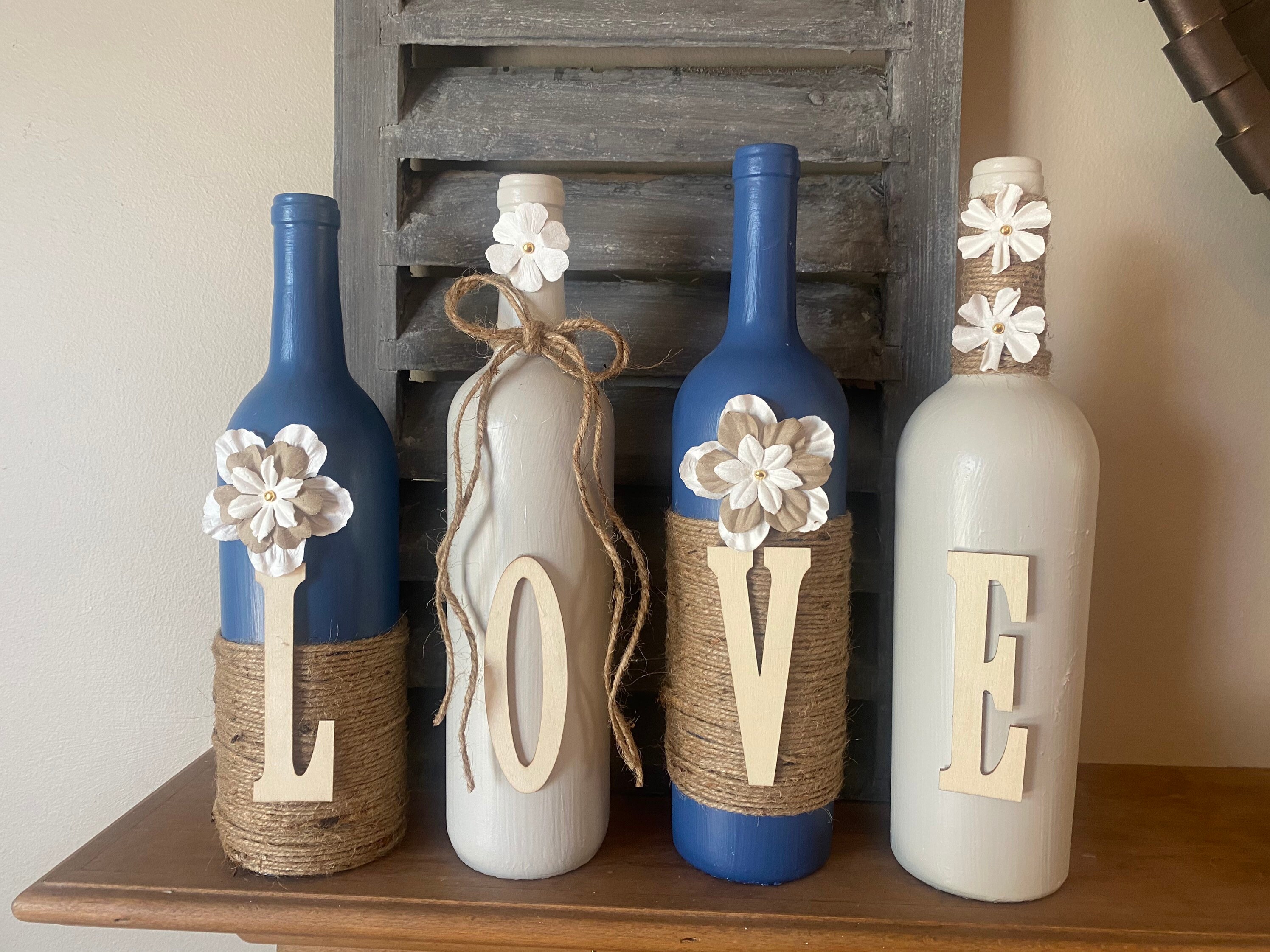 Wine bottle decor Etsy