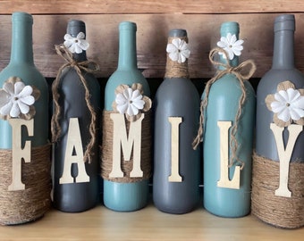 Family teal and gray