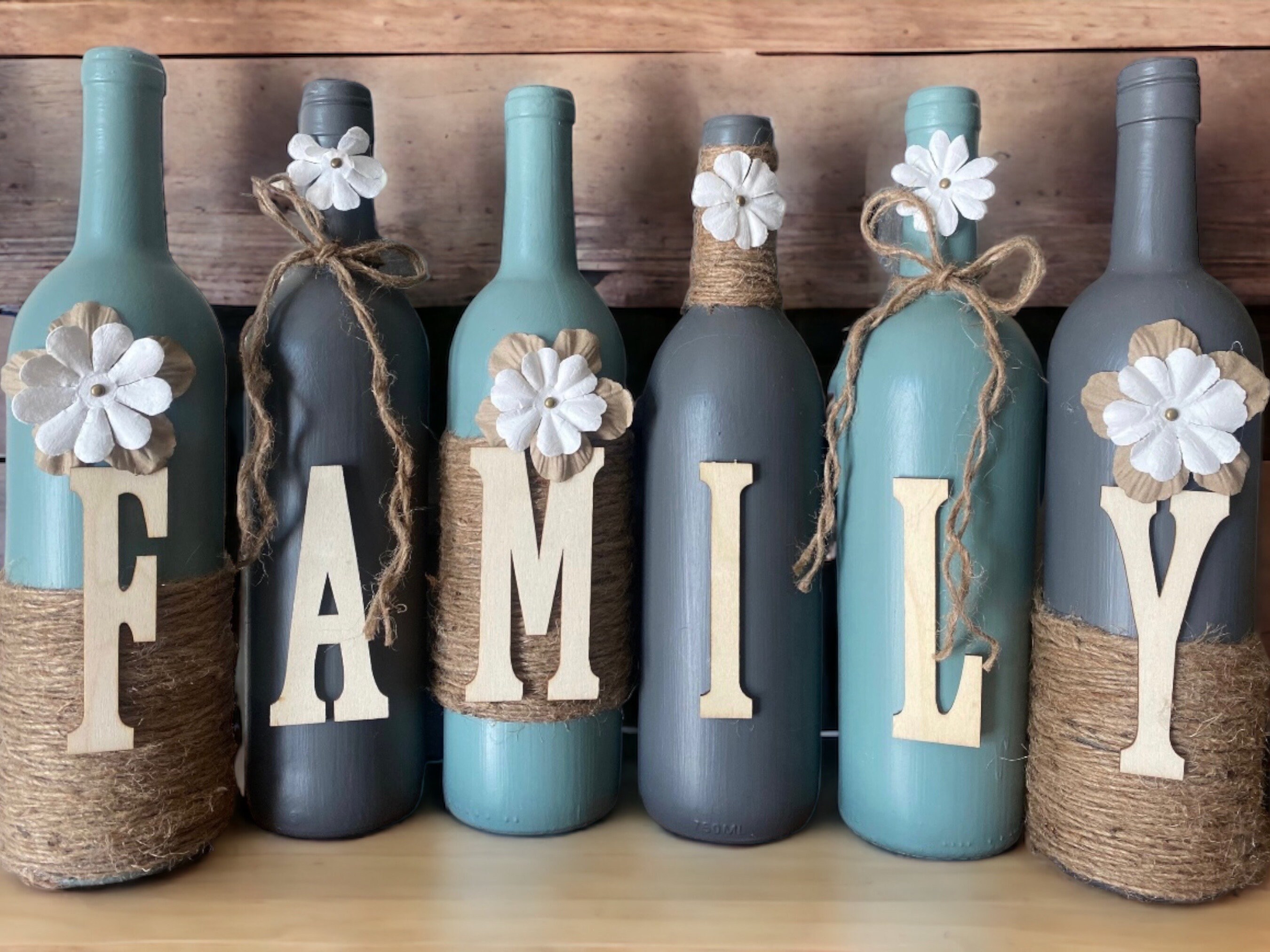 Family teal and gray