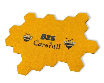 Bee Careful Trivet Kitchen Decor - Gift for Her or Him