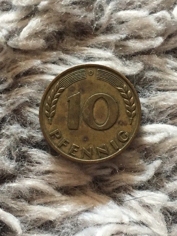 1950 D Deutschland 10 Pfennig Etsy