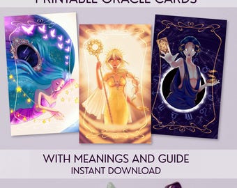 Sacred Archetypes Oracle Cards | Printable Oracle Deck | Mystical Feminine Archetypes | Digital Download