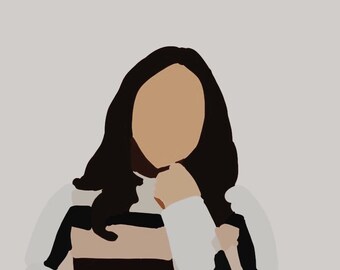 Retrato digital personalizado, ilustración personalizada, ilustración familiar, ilustración de perfil, ilustración digital, dibujo familiar