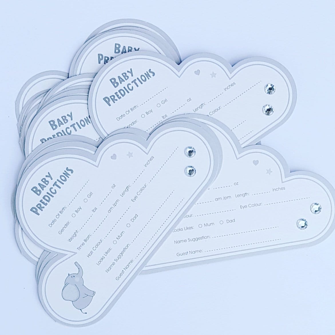Baby Shower Prediction Cards Baby Shower Games (pack Of 10) Il Fullxfull Baby Shower Prediction Cards Baby Shower