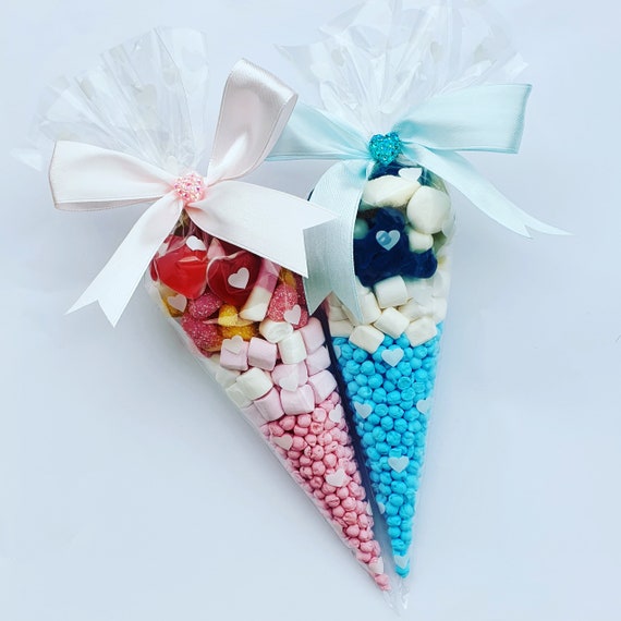Sweet Cones Party Favours Wedding Bridal Baby Shower Gender Reveals (Qty 1)