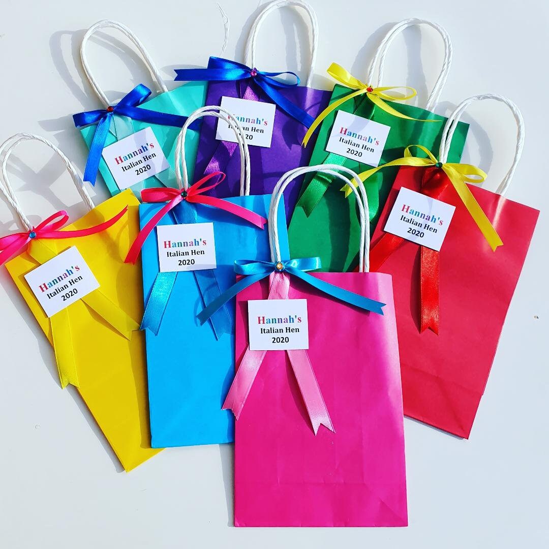 Hen Party Favour Bags Rainbow Bride to Be Bachelorette Party Etsy
