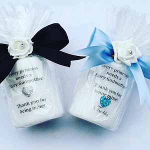 Godmother Personalised Candle Fairy Godparent Baptism Christening Gift Thank You Godfather Keepsake (Qty 1)