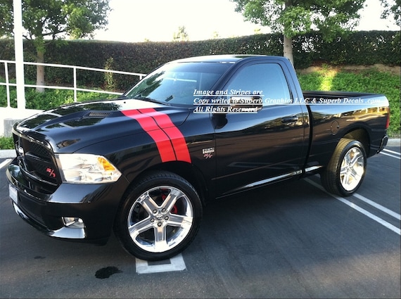 2002 and up Dodge Ram Custom Hood Stripe Decal