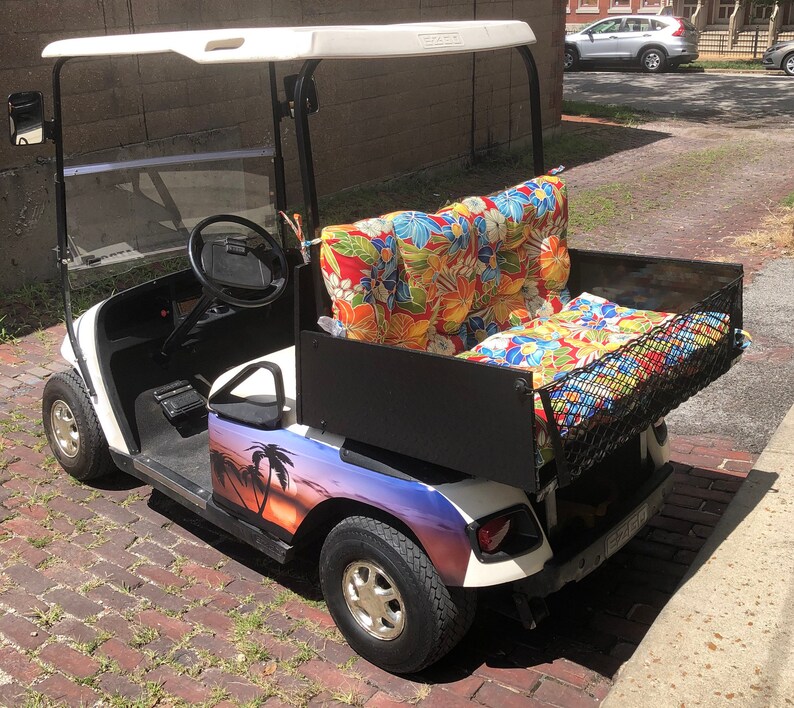 Golf Cart Tropical Palm Tree Sunset Beach Wrap Side Graphics Etsy