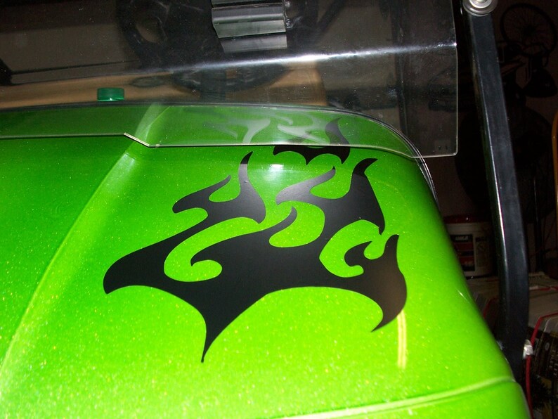 Golf Cart Tribal Flame Graphics Decal Decals EZGO Club Car