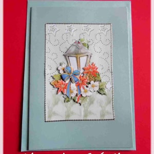 carte de voeux 3D " décoration de NOEL   " , carte , card, carte de vœux, papercreation, carterie, carte de noël