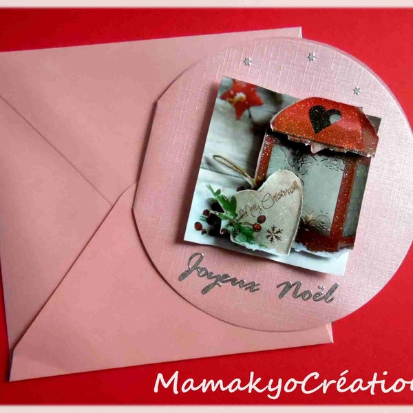 3D Christmas card " MERRY CHRISMAS, card, 3D card, Noel, christmascard, christmascraft, handmade, handmade card