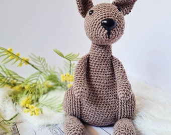 Joey Kangaroo Amigurumi Stuffed Toy Handmade Amigurumi Stuffed Toy Kangaroo - MADE TO ORDER