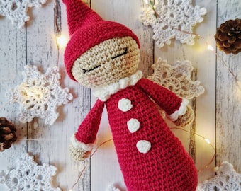 Crochet Amigurumi Christmas Elf Sleepy Doll