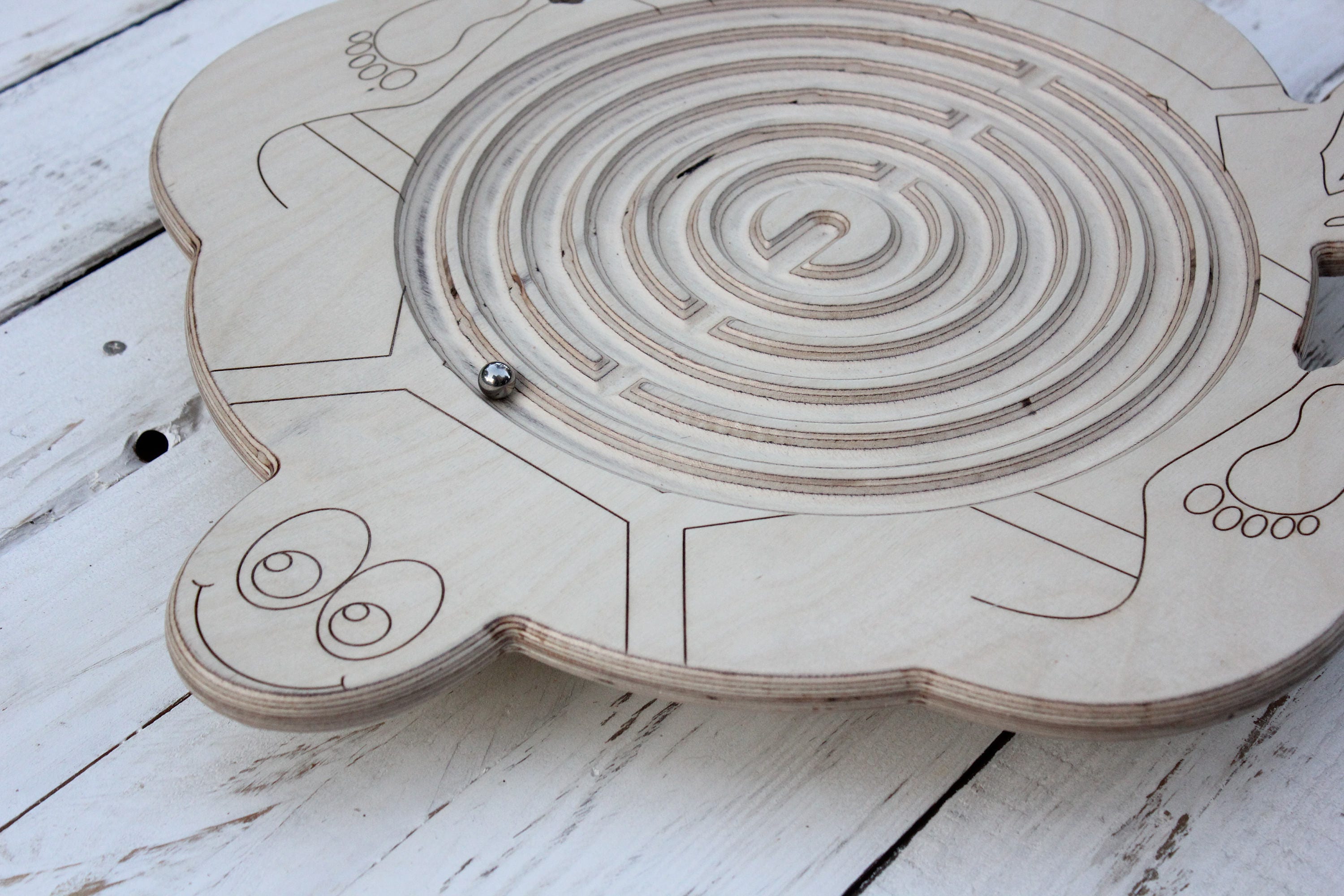 Wooden Balance Board Labyrinth Handmade toys Waldorf wood Etsy
