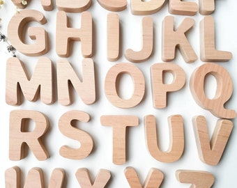 Wooden Letter  Wooden Magnetic Alphabet Letters abc Wood English Alphabet Letter Fridge Magnets