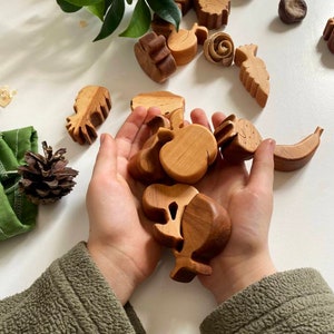 Wooden food toys\ Fruits and vegetables\  Play food\ Play Food Set\ Montessori Materials\ Waldorf Toys