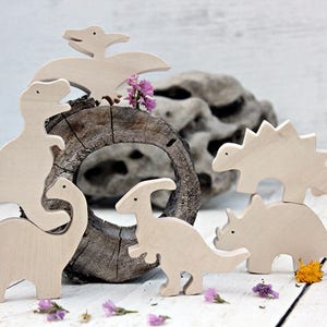 Wooden toys, Wooden Dinosaurs, Wooden game, Waldorf wooden toy, Toy set, Play set, Handmade toys, Safe toys, Eco toys, Christmas toys