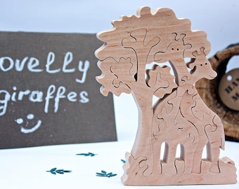 Wooden Animal Puzzle Handmade wood toys  Puzzle wood Kids puzzle Wooden animals Montessori Toys