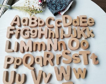 52 деревянных магнитных алфавита букв abc английский алфавит домашнее обучение дошкольное образование буквы магниты монтессори алфавит