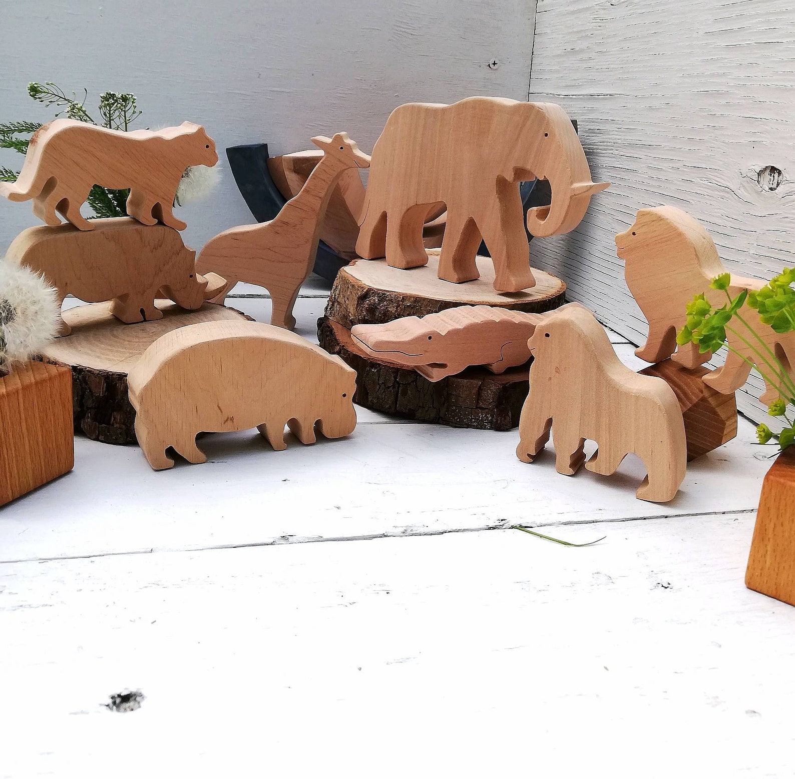 African Animals, Safari Wooden Toys, Animal Toy, Lioness Wooden Toy ...