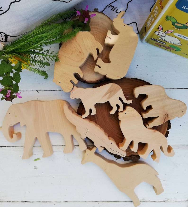 African Animals, Safari Wooden Toys, Animal Toy, Lioness Wooden Toy ...