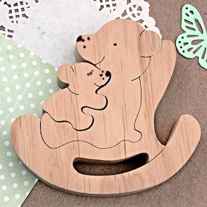 Puzzle Bears family, Puzzle toy game, Christmas toys, Baby shower, Montessori toys, Toys for Kids, Kids puzzle, Puzzle toy game, Eco toys