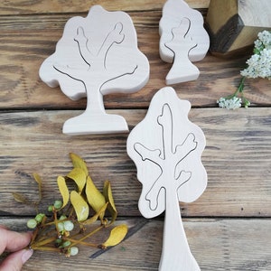 Set Baum, Holzbäume, Holzpuzzle, Holzspielzeug, Waldorf Holzspielzeug, Montessori Spielzeug, Montessori Kinder, Spielzeug für Kinder, Weihnachtsspielzeug