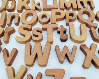Wooden English Alphabet Letters Set | Montessori Learning Toys | Educational ABC Letters for Kids | Wooden Alphabet for Toddlers